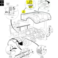 Club Car DS 1979-Up Golf Cart Seat Hinge Set, BODY HINGE PLATE, SEAT HINGE PLATE, STAINLESS STEEL Replace OEM 1011652 1012412 - Image 8