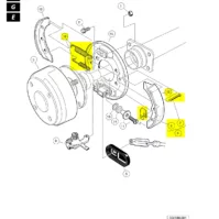Club Car DS Precedent Gas Electric Golf Carts Brake Shoes Spring Kit Replace OEM 101816301, 1011466 - Image 6