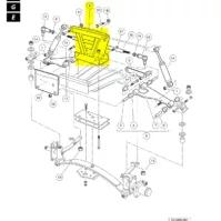 Club Car Golf Cart Delta Shock and Gear Support Assembly Replace OEM# 1016385 - Image 4