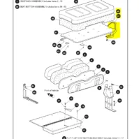 EZGO TXT 1994-Up Gas & Electric Golf Cart Seat Handle Pair Replacement OEM 71701-G01 71702-G01 Arm Rest Driver & Passenger Side - Image 6