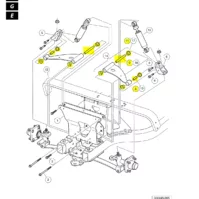 Club Car Precedent Golf Cart Suspension Kit - Front Lower Spring & Upper A Arm Polyurethane Bushings and Sleeves, Replace Parts OEM 102289901 - Image 6