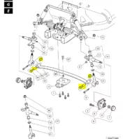 Club Car Precedent 2004-up Front Spring A-Arm Bushing Sleeves Kit - Image 9