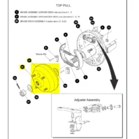 EZGO TXT Brake Drum (24 Spline) Golf Cart Brake Drum Hub Assembly Fit PDS 1982-up Electric Replace OEM# 19186G1P 19186G1 - Image 6