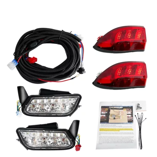 Club Car Tempo Golf Cart LED Light Kit, Headlight and Tail Light With Harness Kit for Gas and Electric Models